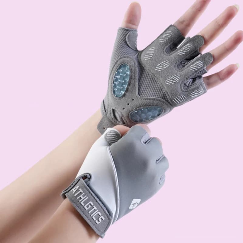 Women Half Finger Cycling Gloves Anti-Slip Shock Absorbent Breathable Fitness Bicycle Gloves for Sports Gym Training Bike Riding