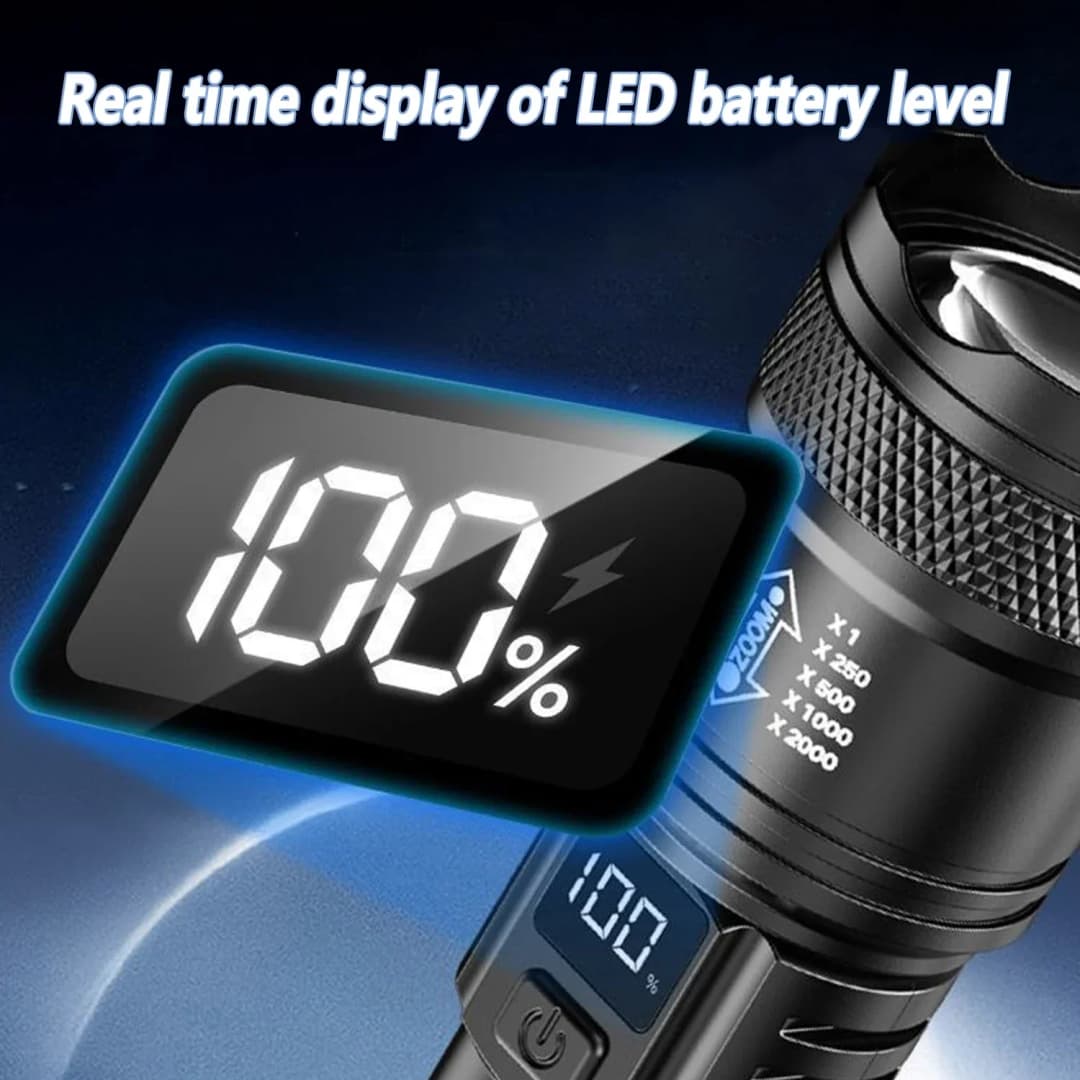 2000LM Ultra Bright P50 LED Flashlight Tactical EDC Emergency Spotlight Telescopic ZoomHandheld Torch  w/ 14500/18650 Battery - 5