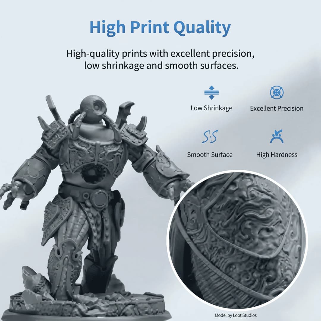 راتنج حساس للضوء ANYCUBIC 405nm UV قياسي لطابعات LCD ثلاثية الأبعاد، طباعة تماثيل Photon Mono 7 Pro، شحن سريع، عرض كبير - 2
