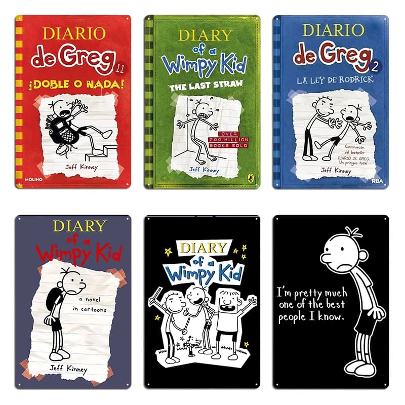 Greg's Diary Double or Nothing Official greg Heffley Diary Of A Wimpy Wimpy Kid Wimpy Kid Group Metal Printing Cave Sign Poster