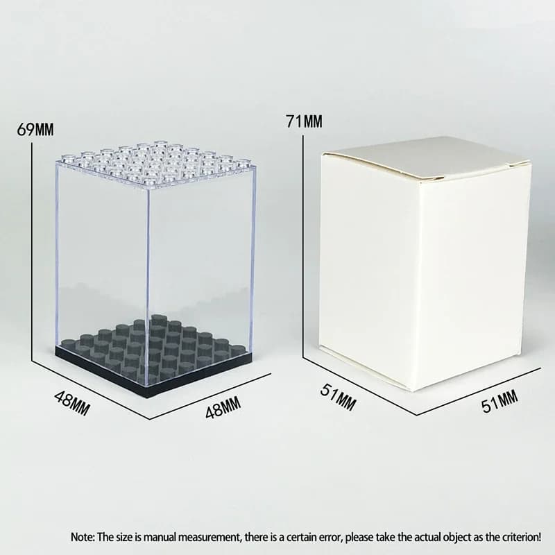 Display Box Container Dustproof Transparent Cover Accessory Base Set City DIY Model Building Blocks Bricks Toy Accessories - 2