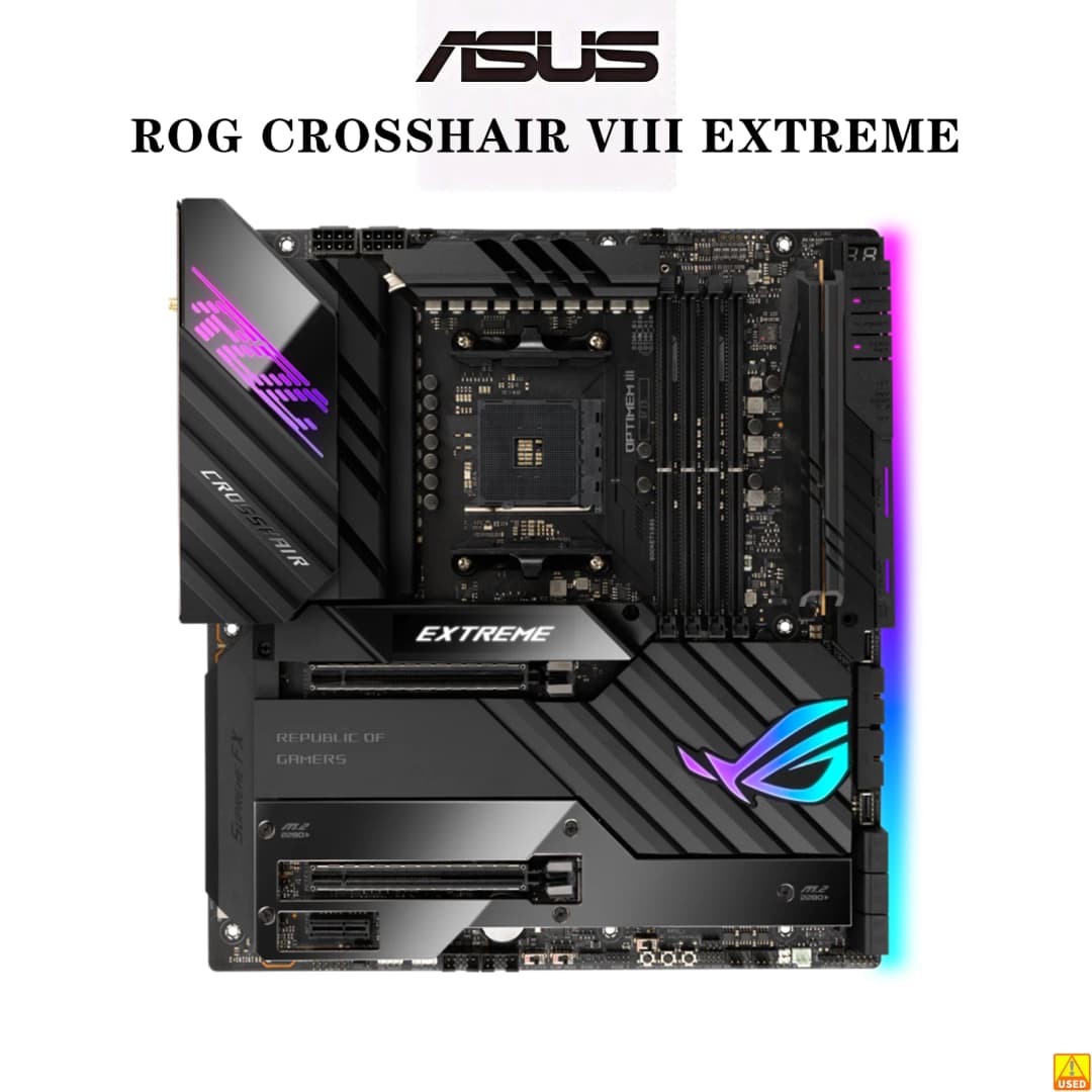ASUS ROG CROSSHAIR VIII EXTREME Motherboard Socket AM4 CPU DDR4 5000(OC) MHz Memory Chipset X570 Extended ATX Mainboard