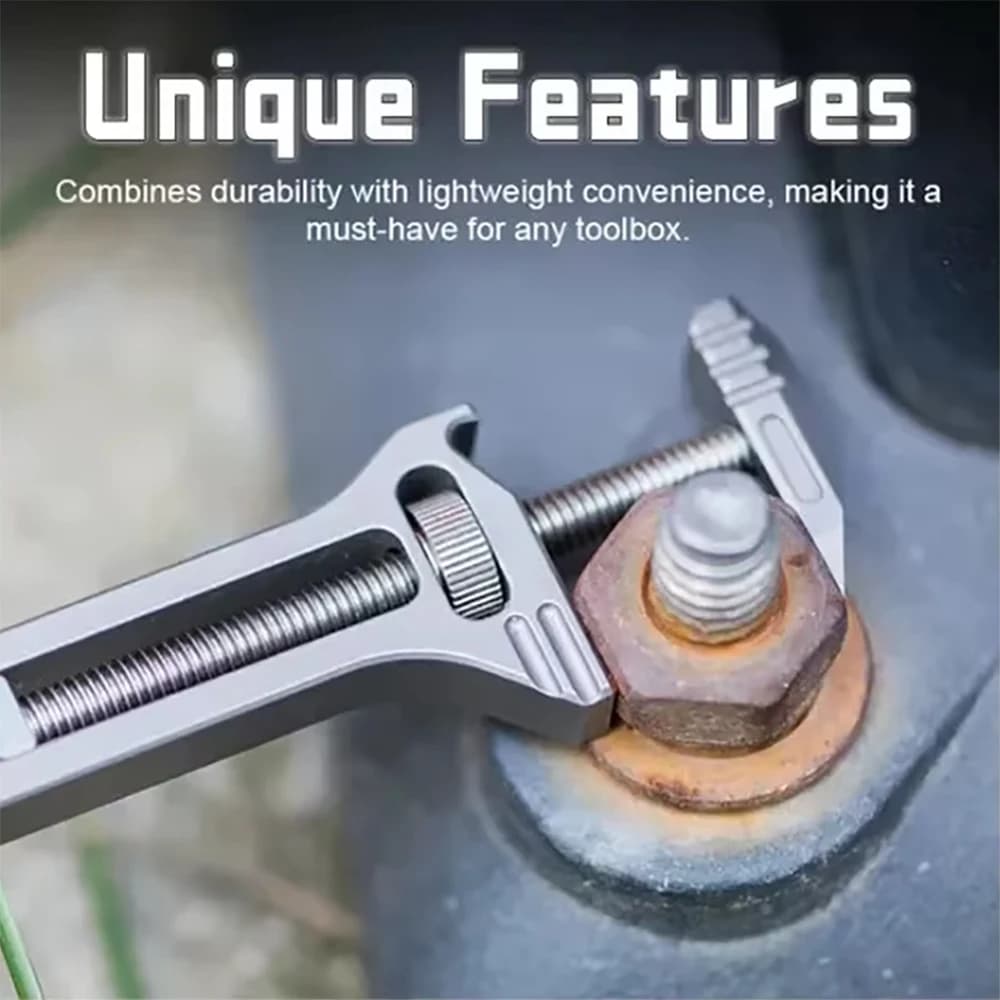 1Pc Mini Wrench Pocket Portable Multitool Tools for Outdoor Camping Compact Aluminium Alloy Bottle Opener Outdoor Small Tools - 4