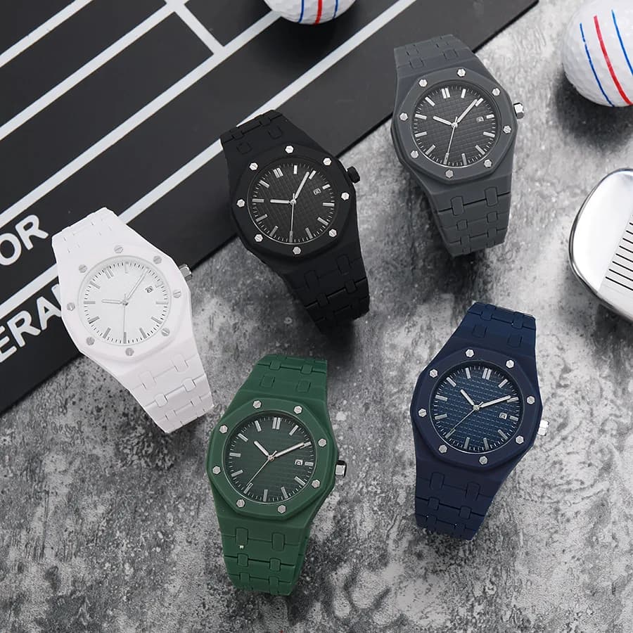 Top Brand Men Calendar Watch Luxury Business Quartz Watch Sports Plastic Watch Students Women Watches Reloj Hombre Dropshipping - 5