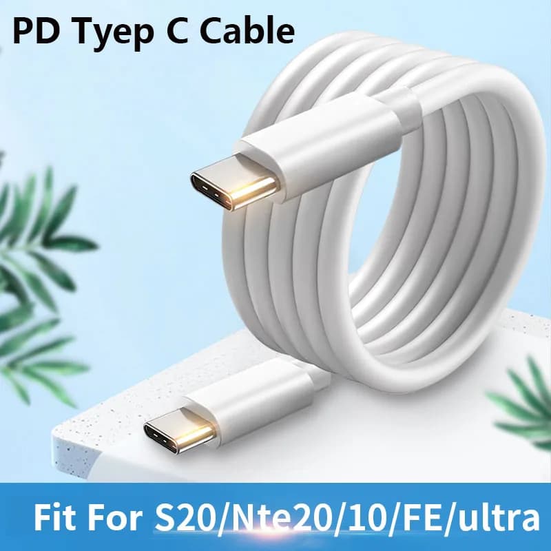 Samsung 1/2/3 M USB Type C PD Cable 25W 45W 65W 3A Fast Charging Data Line For Galaxy Note 10 20 S24 S25 Ultra Z Flip Fold 5 6 7