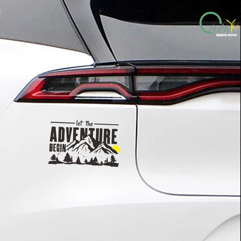Let the adventure begin Mountain outdoor horseman Tank 300 car window door decal reflective car sticker - 3