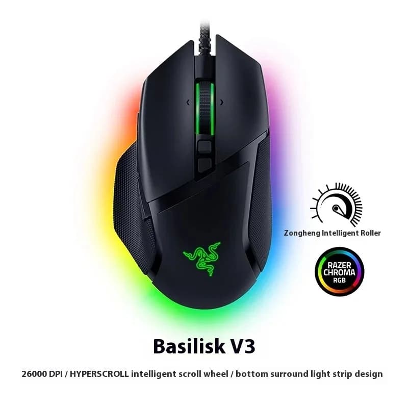 ماوس Razer Basilisk V3 إصدار احترافي سلكي ولاسلكي للألعاب الإلكترونية بسرعة قصوى لمعدات الكمبيوتر والمكتب - 4