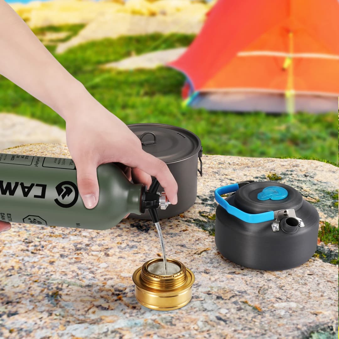 CAMPEAK liquid Fuel Bottle 0.5L/1L Water Bucket for Outdoor Camping with Safety Valve - 6