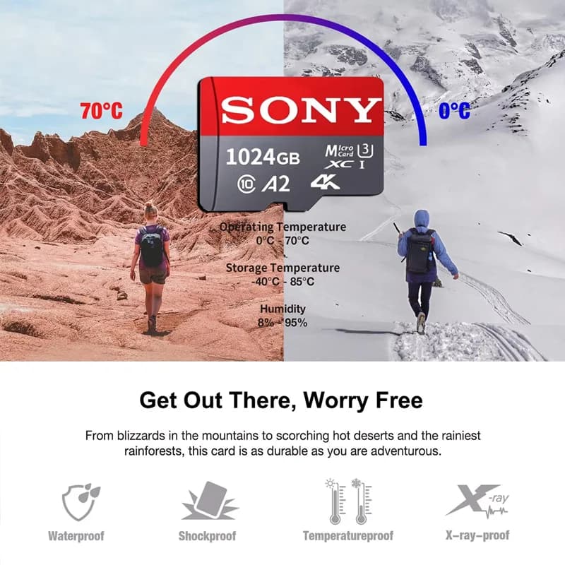 بطاقة ذاكرة SONY Ultra Micro TF SD، 1024/512/256/128 جيجا، سرعة عالية C10 U3 V30، للكاميرات والطائرات بدون طيار - 6