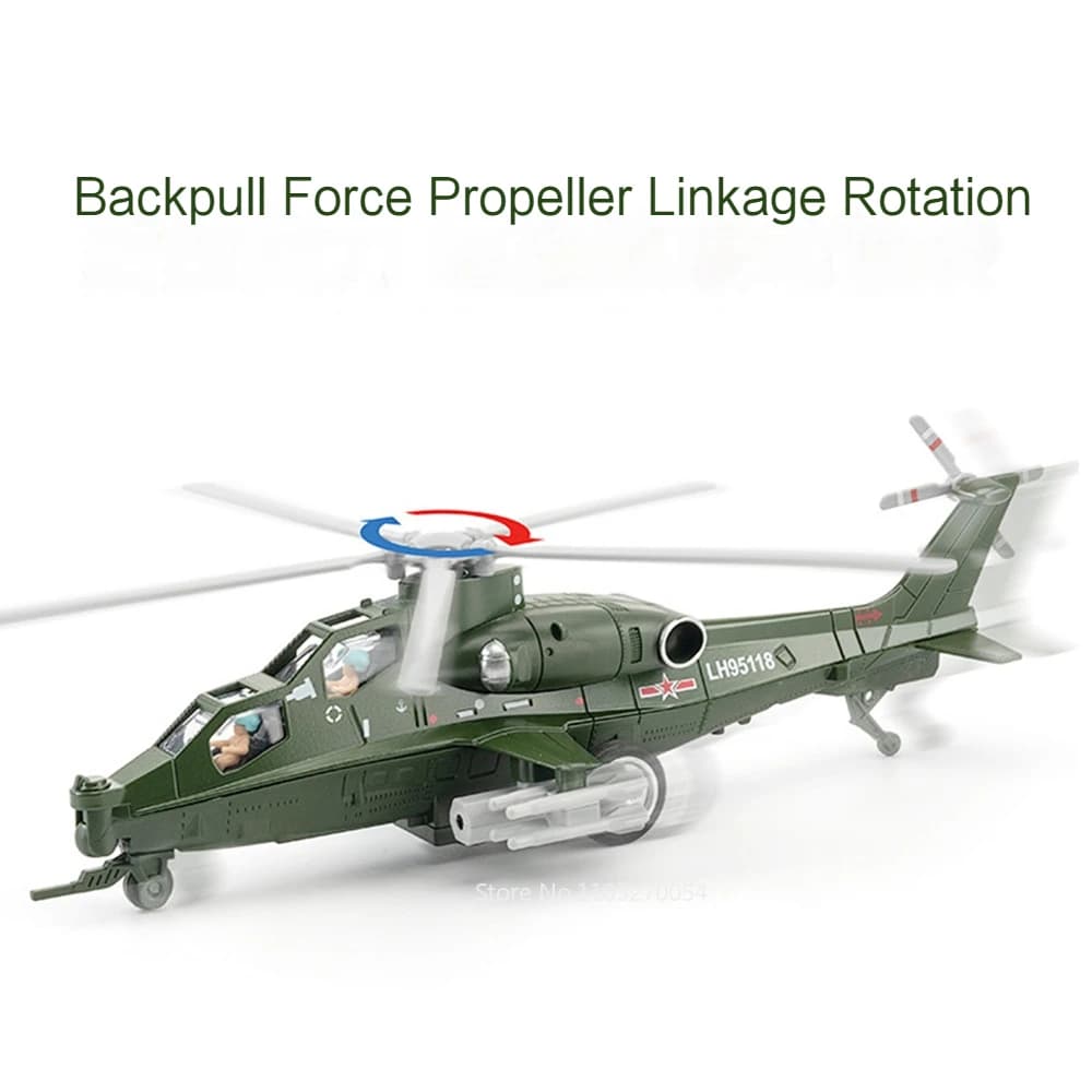 نماذج طائرات CAIC Z-10 بطول 25 سم لعبة سبائك مصبوبة مقاتلة جسم معدني صوت وإضاءة سحب للخلف طائرات تجميع هدايا أعياد ميلاد - 3