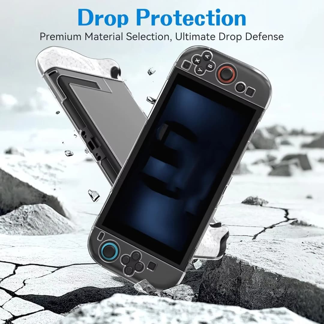 PC +TPU Soft Split Protective Case for Nintendo Switch 2 Joystick Controller Clear Cover Skin Protector for Switch 2 Accessories - 3