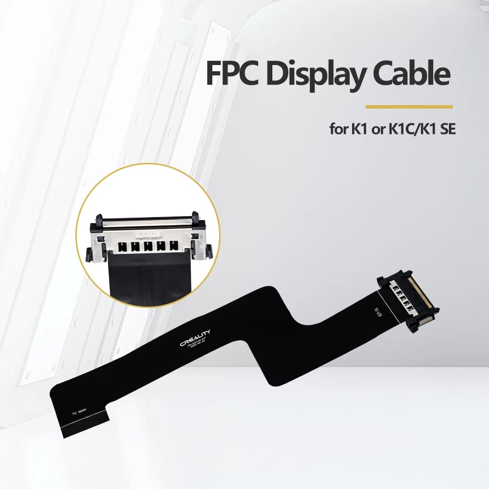 كابل توصيل شاشة عرض كرياليتي K1/K1C/إيندر 3V3 كابل FPC أسود بطول 162 مم لـ K1C إيندر 3V3 طابعة ثلاثية الأبعاد - 5