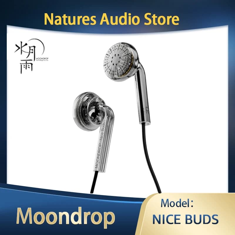 سماعات أذن مسطحة الرأس MOONDROP Nice Buds مع مشغل ديناميكي كبير 15.4 ملم
