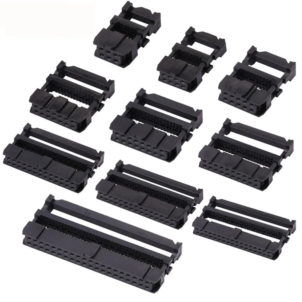 FC 6/8/10/12/14/16/18/20/24/26/30/34/40/50/60/64Pin 2.54mm Pitch أنثى IDC مقبس موصل كابل شريط DC3 رأس ذكر مقبس - 2