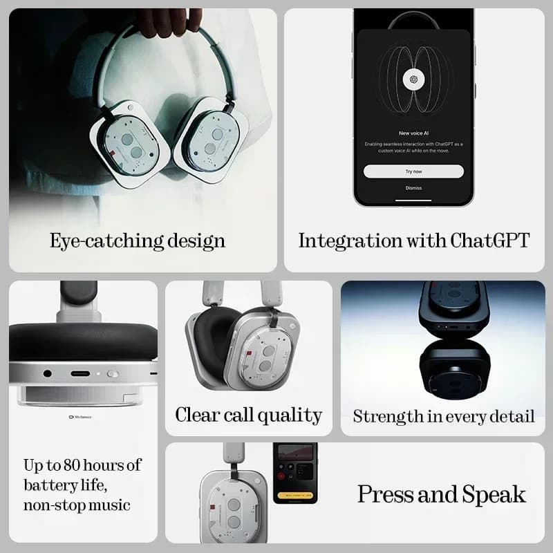 Nothing Headphone (1) Up to 80 hours of playback - 2