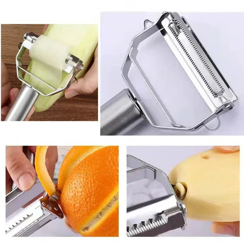 Stainless Steel Peeler Fruit Vegetable Multifunction Grater Julienne Peeler Slice Melon Potato Carrot Cucumber Home Kitchen Tool - 6