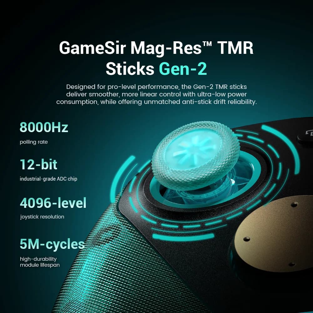 GameSir G7 Pro 8K Aimlabs Edition Wireless Switch Controller 8000Hz Polling Rate Gamepad, TMR Gen-2 Joystick Hall Effect Trigger - 5