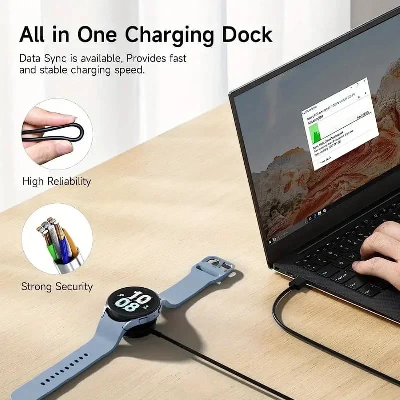 Magnetic Watch Wireless Charger For Samsung Galaxy Watch 8/7/6/5pro/5/4/3 Active 2 Portable USB Cable Fast Charging Dock Station - 4