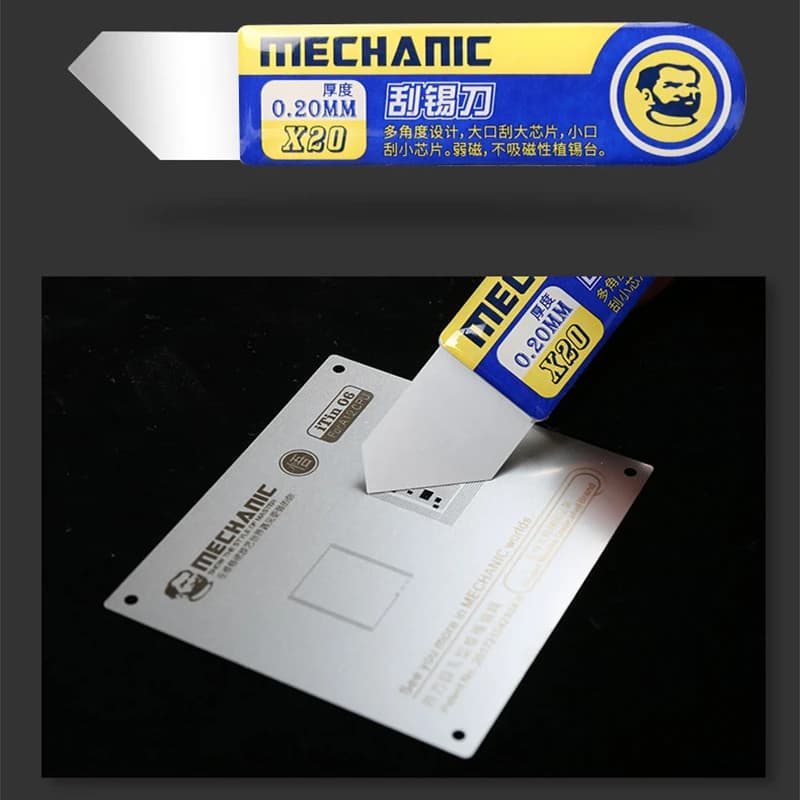 مكشطة ميكانيكية عالية المتانة ، مكشطة القصدير ، عجينة اللحام ، أدوات إصلاح سكاكين الكشط للهاتف المحمول ، سمك ، 4.5 ، X20 ، X22 - 6