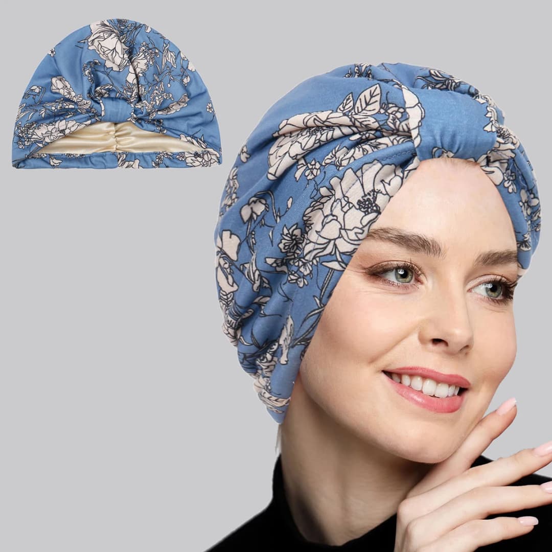 غطاء كيميائي بعقدة ملتوية للنساء المسلمات، قبعة سرطان، عمامة، غطاء رأس، وشاح رأس، قبعة هندية، قبعات صغيرة، قبعة إسلامية عربية - 3