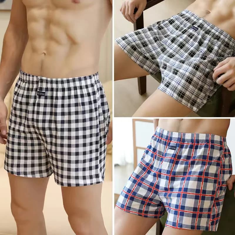 Big Underpants Pajama Bottoms at home High waist Allo pants plus size boxer briefs for men cotton slacks all high-waisted boxers - 5
