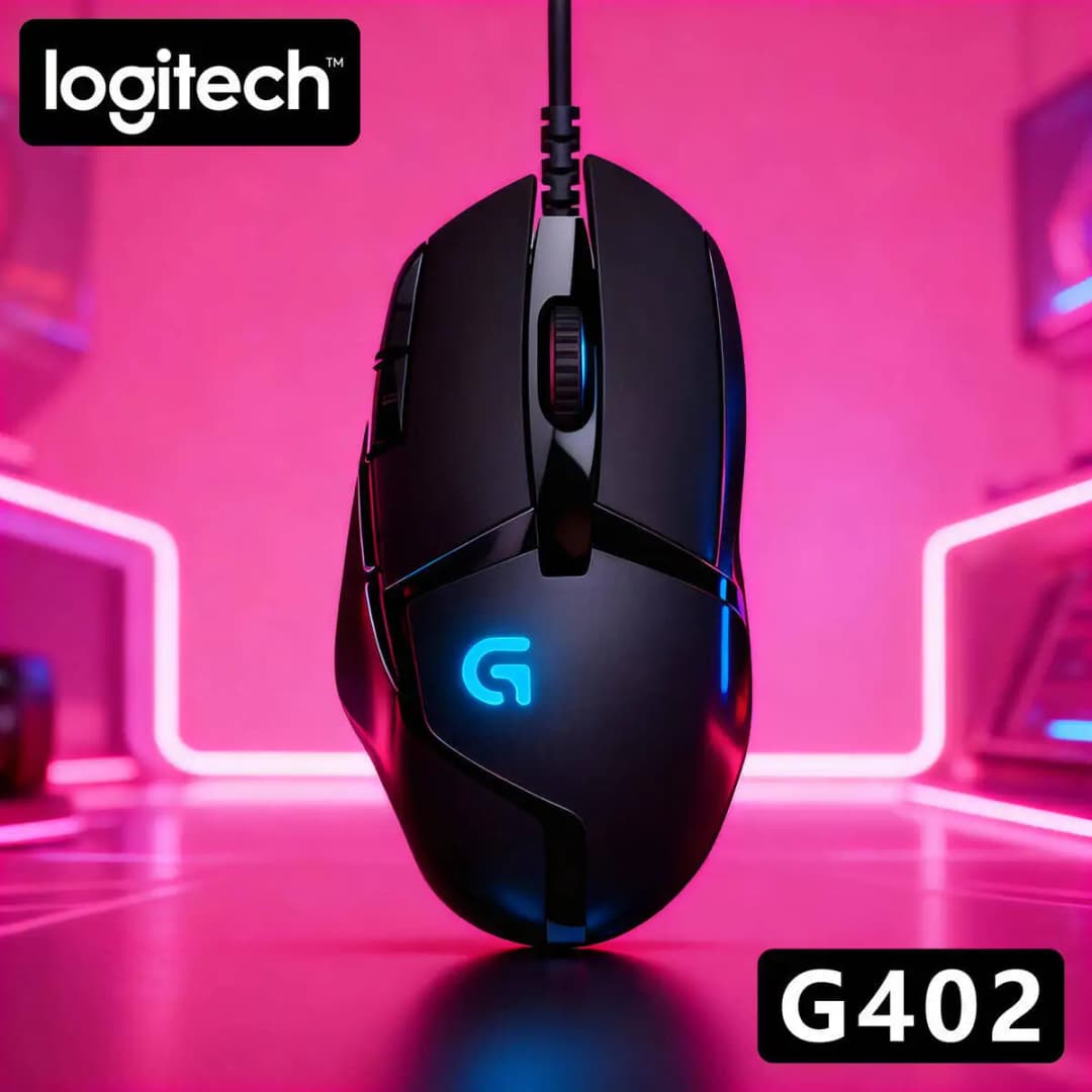 Logitech G402 Wired FPS Mouse, 4000 DPI, 8 Customizable Buttons, 1ms Report Rate, 500 IPS, Lightweight, Windows/Mac