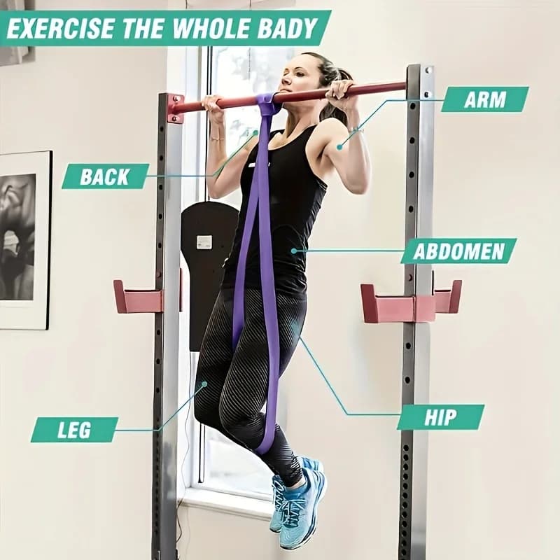 مجموعة أربطة المقاومة أشرطة السحب أربطة سحب مساعدة أشرطة التمرين أربطة تمرين الساق لمعدات تمارين اللياقة البدنية المنزلية في صالة الألعاب الرياضية - 4