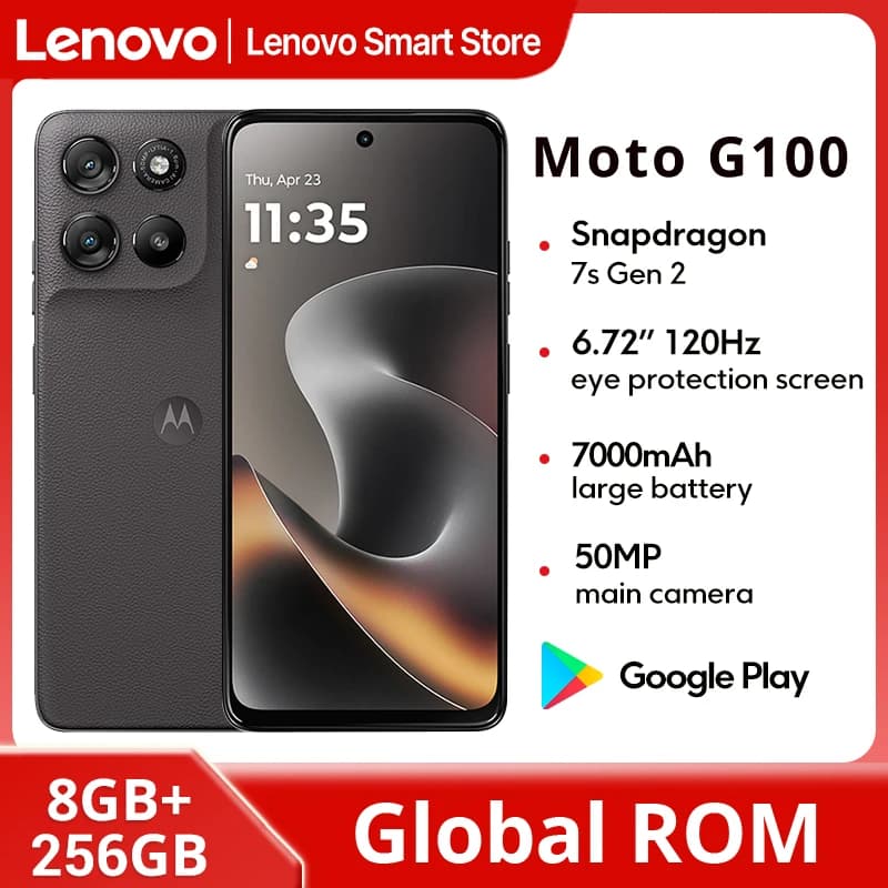 Motorola Moto G100 SmartPhone 5G Global ROM 6.72-inch FHD 120Hz Display Snapdragon 7s  Gen 2 IP64 7000mAh 50MP Camera Cellphone