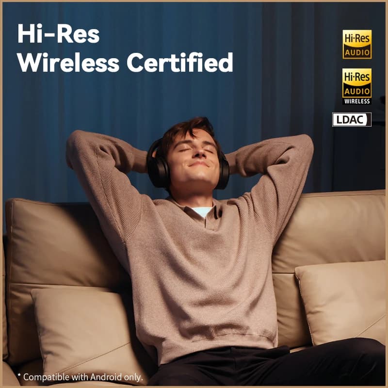 إديفاير WH950NB سماعات رأس لاسلكية مع إلغاء الضوضاء النشط وصوت عالي الدقة واتصال بجهازين عبر بلوتوث 5.3 - 2