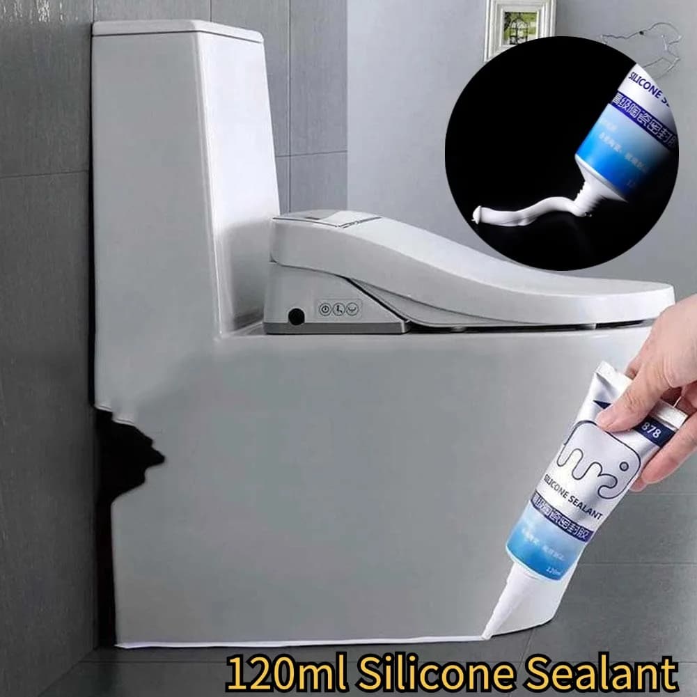 عازل سيليكون متعدد الأغراض 120 مل عازل مقاوم للماء عازل مقاوم للعفن لاصق سريع الجفاف غراء زجاجي للحمام والمطبخ