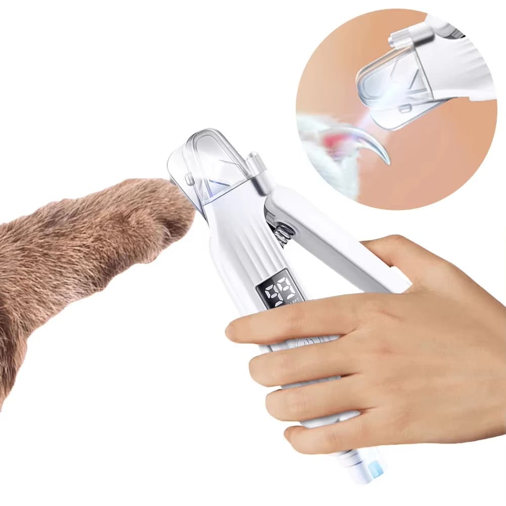 2 in 1 Electric Pet Nail Trimmer with LED Lights Pet Nail Grinder Dog Nail Trimmer and Grinder for Small Medium Large Dogs/Cats - 4