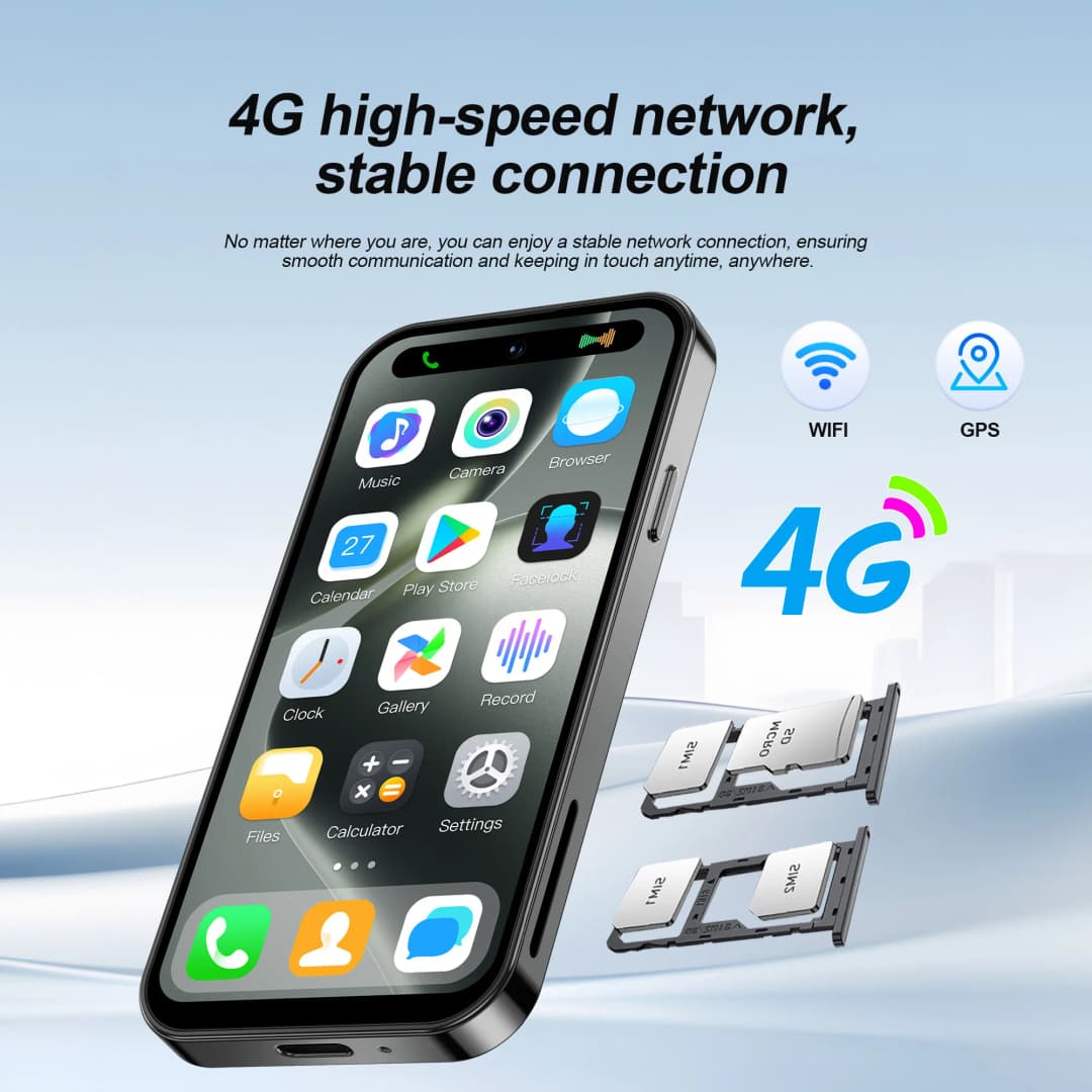 SERVO S16 MINI 4G LTE Pocket Smartphone 4.0 inch Screen Android12.0 OS 2/3GB+16/64GB Google Store WiFi Face ID Mini Smart Phones - 3
