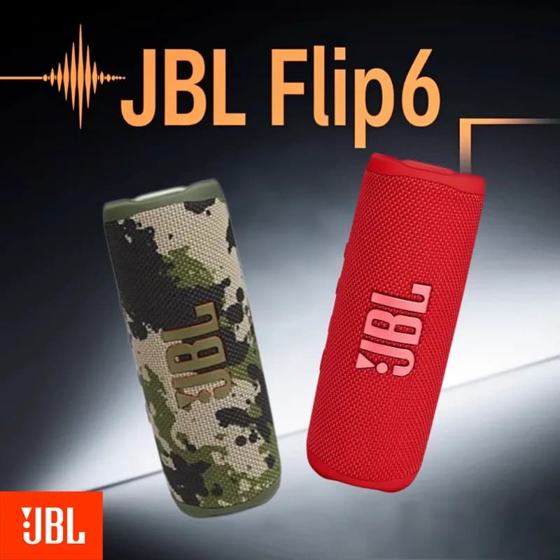 سماعة JBL Flip 6 بلوتوث لاسلكية صغيرة مقاومة للماء IPX7 محمولة بجهير عميق ستيريو خارجية للموسيقى والسفر والحفلات - 2