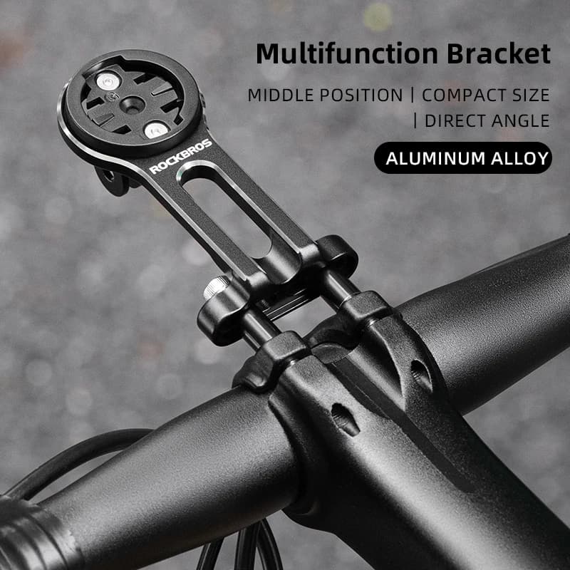 ROCKBROS Bike Bracket Front Light Lamp Holder Aluminum Alloy Extension Holder for Bicycle Computer Wahoo Bryton Garmin Bracket - 2