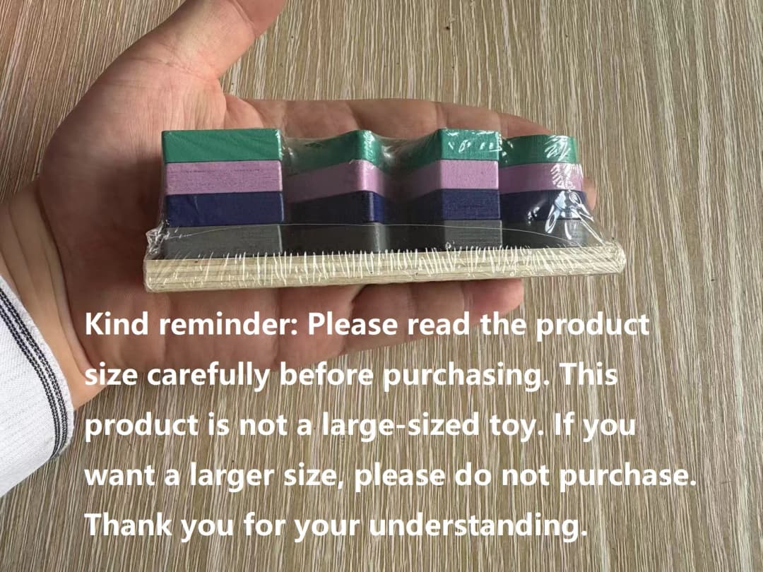 Montessori Toy Wooden Building Blocks Early Learning Educational Toys Color Shape Match Kids Puzzle Toys for Children Boys Girls - 2