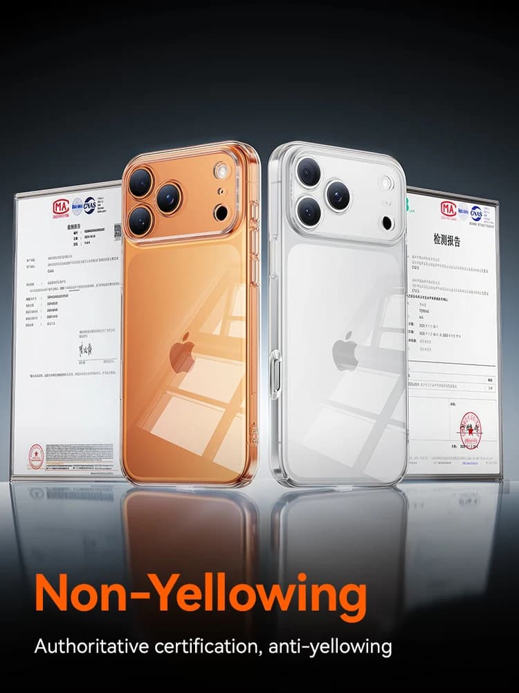 Joyroom Case For iPhone 17 16 Pro Max Case Crystal Transparent PC Anti-Yellow Lens Protection Cover For iPhone 17 Pro Max Case - 2