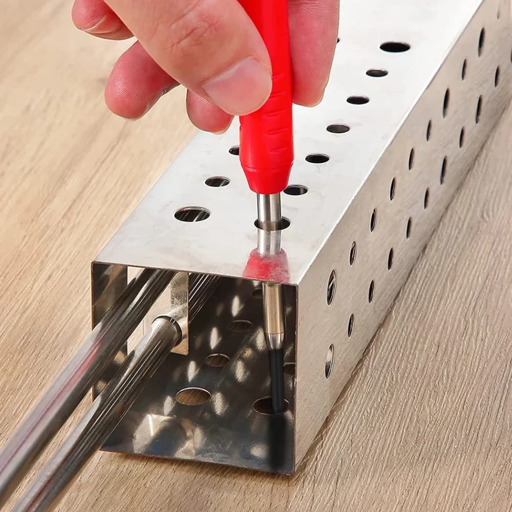 قلم نجار صلب مع رصاص تعبئة ومبراة مدمجة لقلم ميكانيكي للثقب العميق للنقش والتعليم أداة نجارة - 6