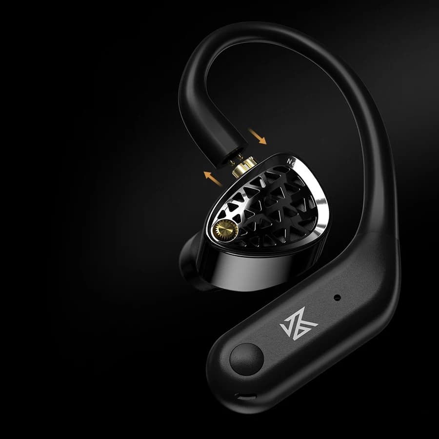 سماعات KZ الرسمية مع شحن مجاني KZ AN01 TWS ANC HIFI لاسلكية مع خطاف أذن BT5.4 LDAC بتقنية هجينة - 4