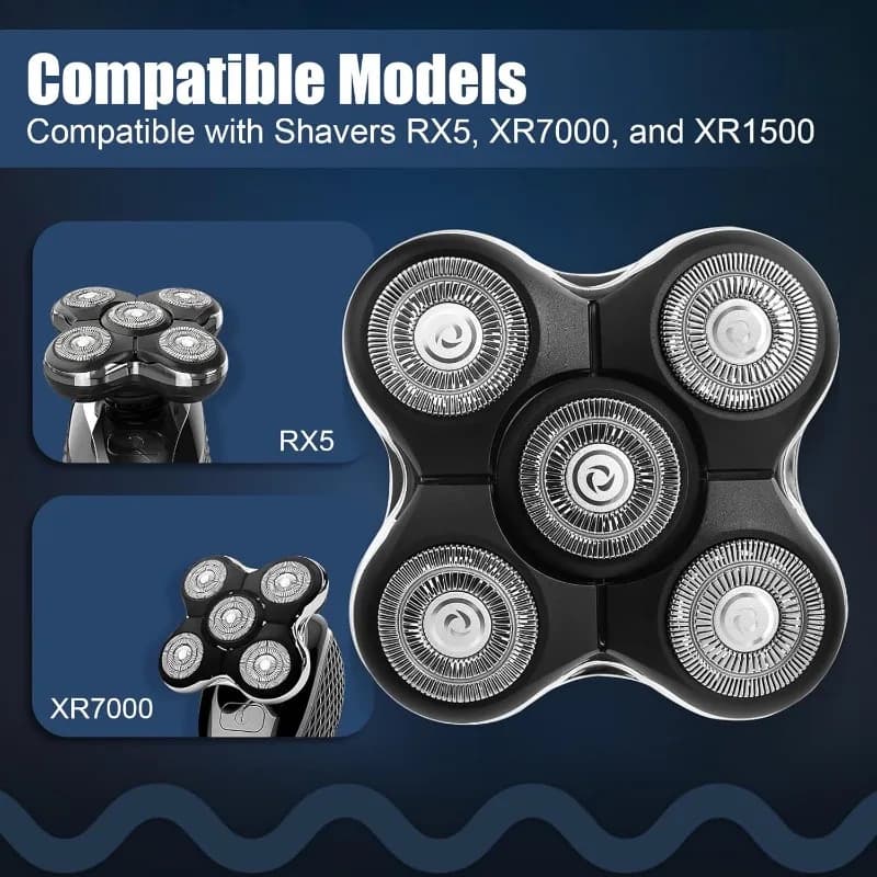 1/2/3/6Pcs Shaver Replacement Heads Compatible with Balder XR7000/XR1500/XR5 Head Shaver Model  Electric Shaving for Bald Men - 2