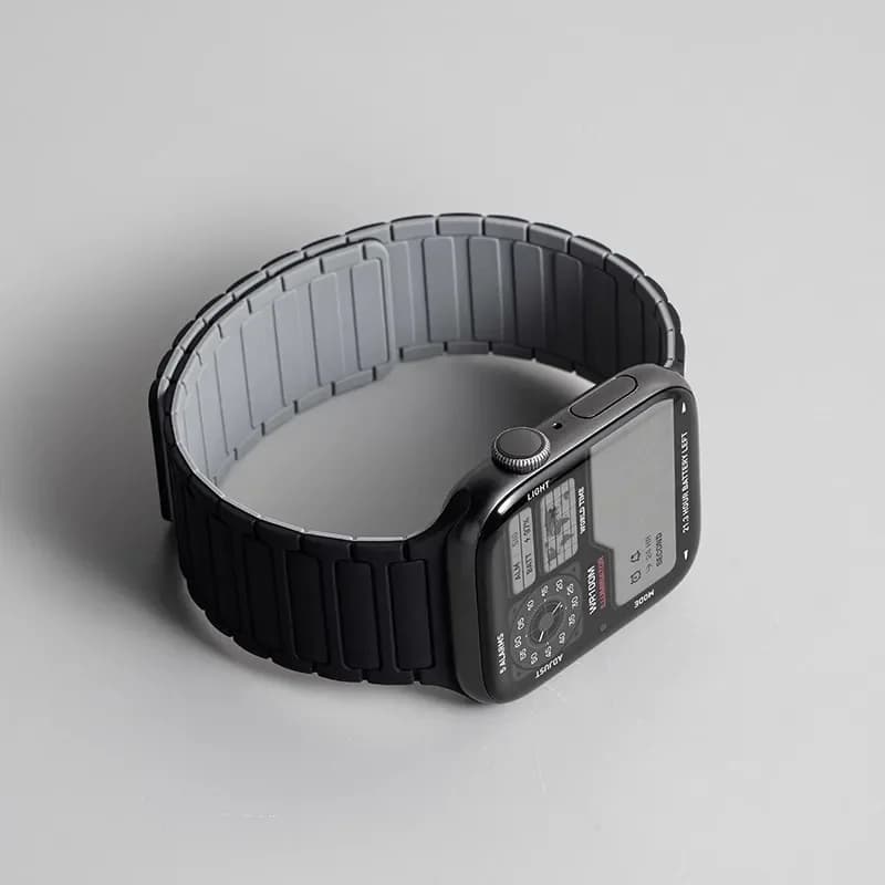 حزام سيليكون لساعة أبل 46 مللي متر 42 مللي متر 49 مللي متر 45 مللي متر 41 مللي متر 44 مللي متر 40 مللي متر شريط مغناطيسي لساعة أبل الترا 2 سلسلة 11 10 9 8 7 6 SE 5 4 3