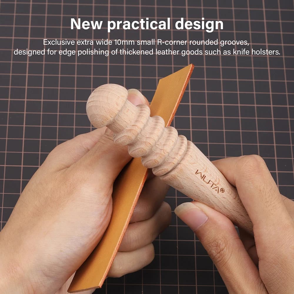 أداة صقل الجلد وتلميع الخشب من WUTA، قطعة واحدة، لتنعيم الحواف وتلميع الجلد - اصنعها بنفسك - 4