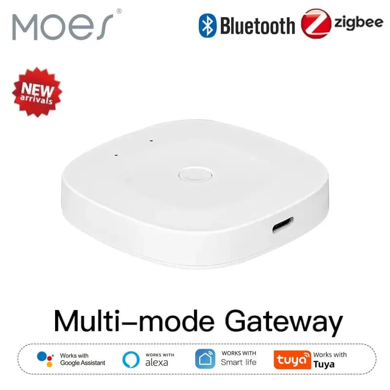 بوابة MOES Tuya الذكية ZigBee Bluetooth متعددة الأوضاع مركز Type-C طاقة أتمتة منزلية لاسلكية تعمل مع Alexa وGoogle Home