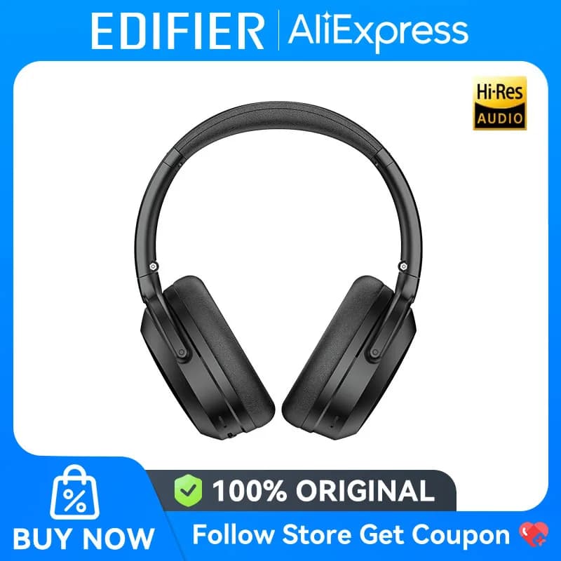 سماعات رأس إديفاير WH700NB برو لاسلكية هايبرد ANC بلوتوث V5.4 هاي-ريز فوق الأذن اتصال متعدد النقاط 56 ساعة تشغيل