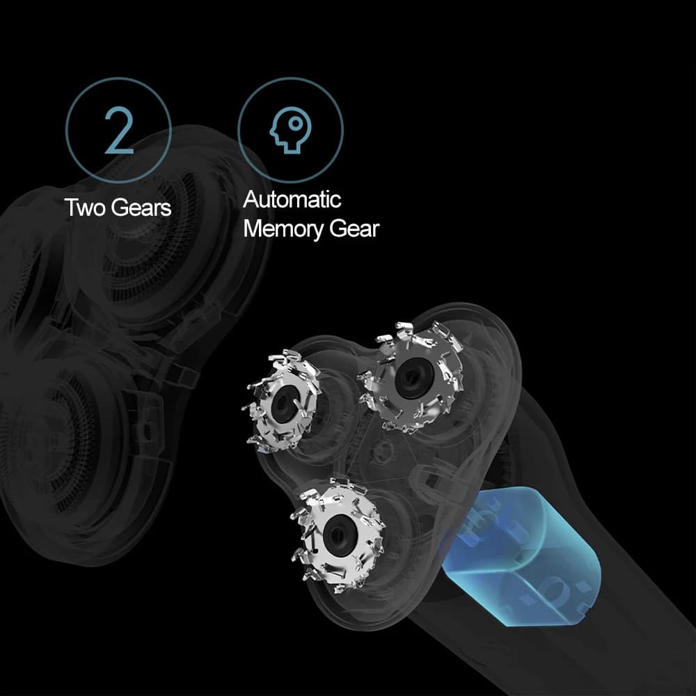 MIJIA S500 Electric Shaver Dry Wet Shaving Triple Blade Trimmer Beard Floating Head Men's Shaver Electric Razors Machine - 4