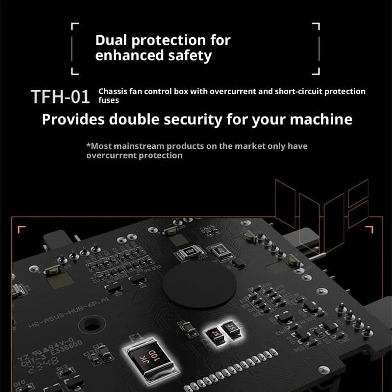 ASUS Hub TUF GAMING PWM Fan Hub Chassis Fan ARGB Hub 6 Fans Support TFH-01 - 3