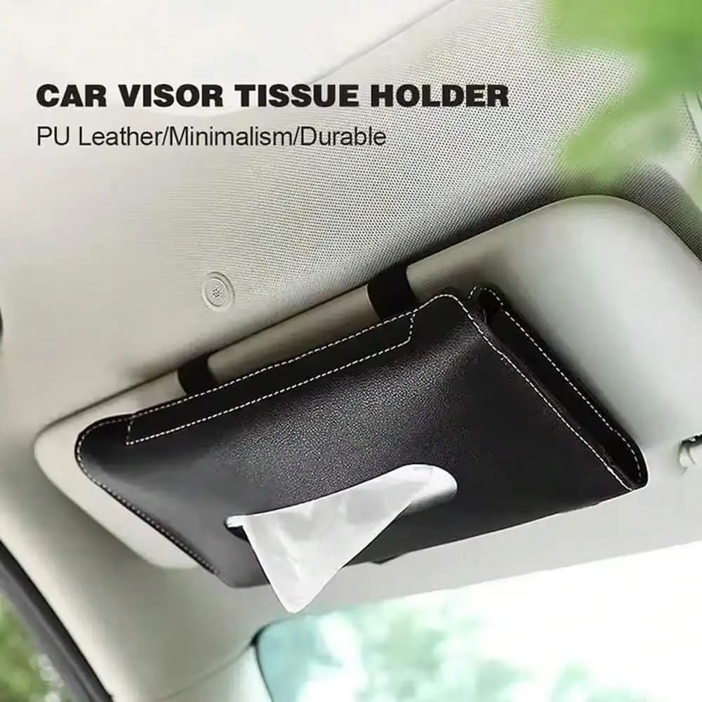 Car sunshade tissue box, hanging type tissue hanging bag, paper drawing box, car specific vehicle interior paper drawing box - 2