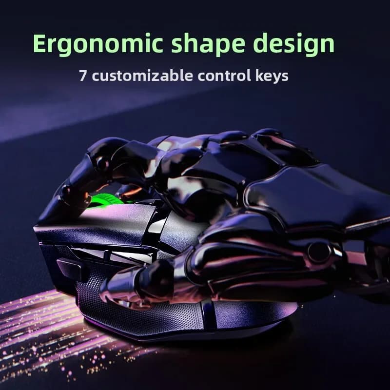 Original Razer Basilisk V3 X HyperSpeed mouse Wireless Gaming Mouse RGB Lighting (2.4 GHz) and Bluetooth 18K DPI Optical Sensor - 4