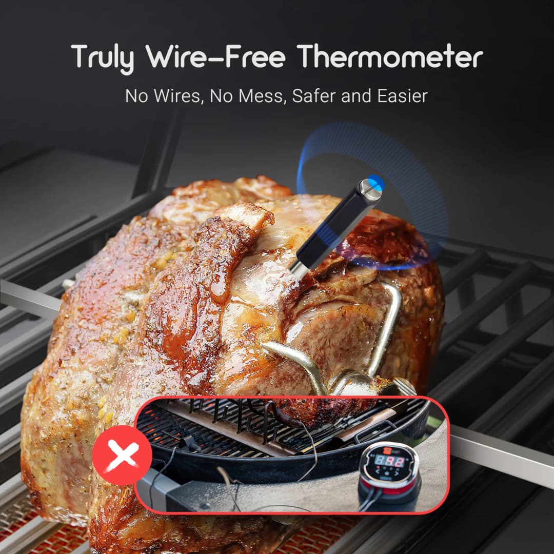 New Wireless Meat Food Thermometer for Oven Grill BBQ Smoker Kitchen Smart Digital Bluetooth Barbecue Thermometer Temperature - 2