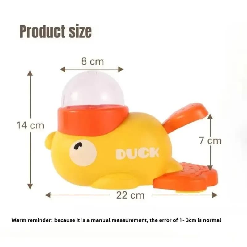 مغذية للكلاب والقطط والحيوانات الأليفة، بطة صفراء صغيرة، آلة تغذية الكلاب التفاعلية، جرو، لعبة طعام مفقودة، قاع مقاوم للانزلاق - 5