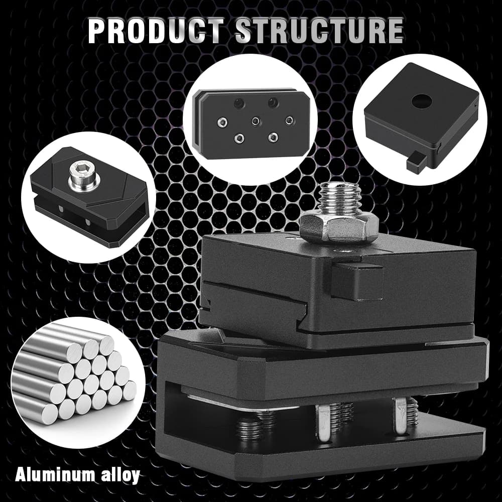 مجموعة لوحة تحرير حامل تثبيت سريع عالمية حامل تثبيت إضاءة عمل غطاء المحرك لبيك أب SUV سيارات للطرق الوعرة 4X4 4WD - 2